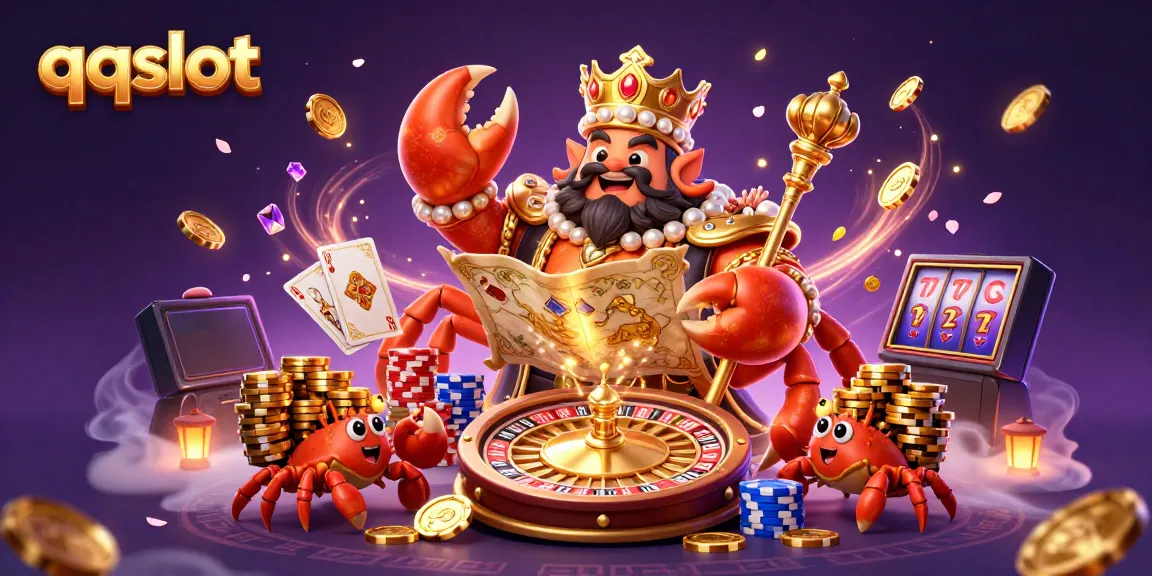 Experience the thrill of qqslot as a golden crab emperor rules over treasure and gaming excitement.