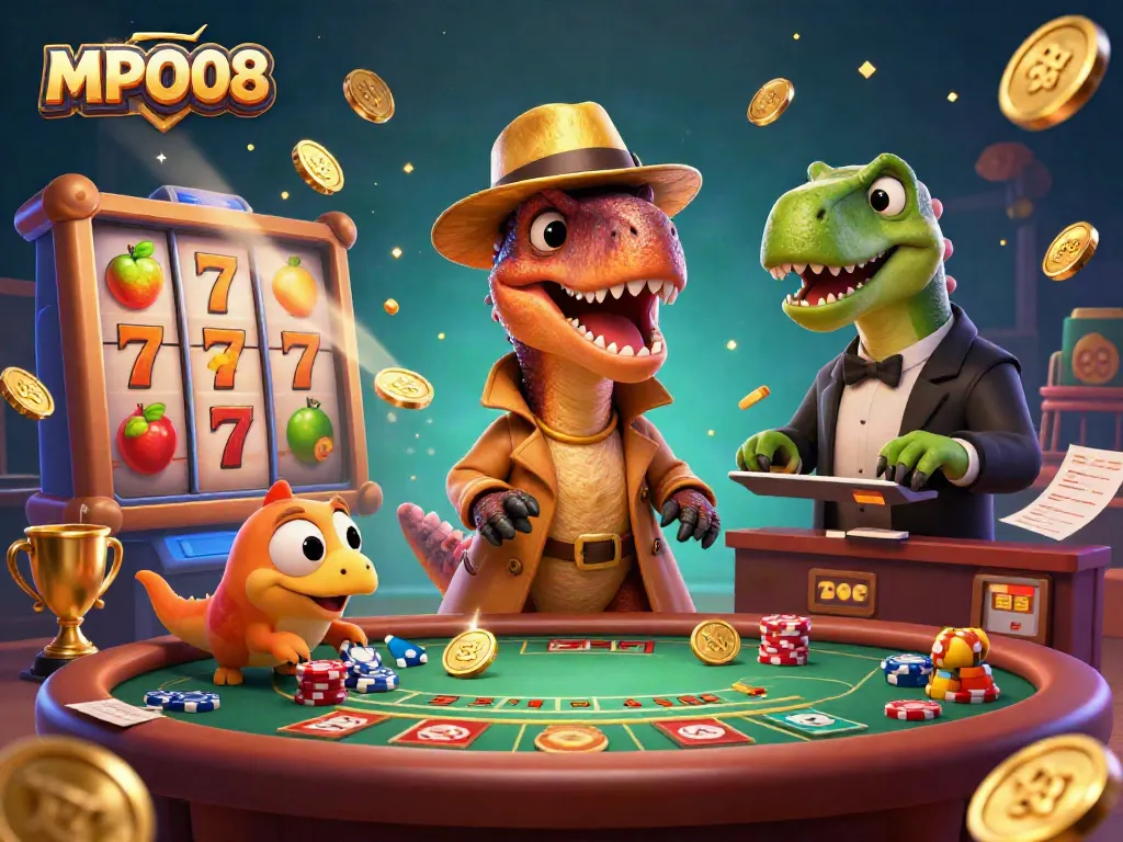 MPO08 velociraptor card counter blends opulence and discretion at a blackjack table, clutching chips.