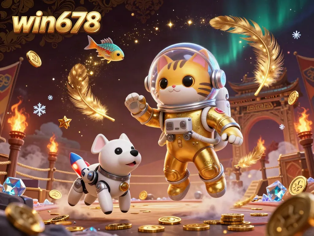 Experience thrilling gameplay with win678's vibrant gambling scene featuring cosmic characters and dynamic elements.