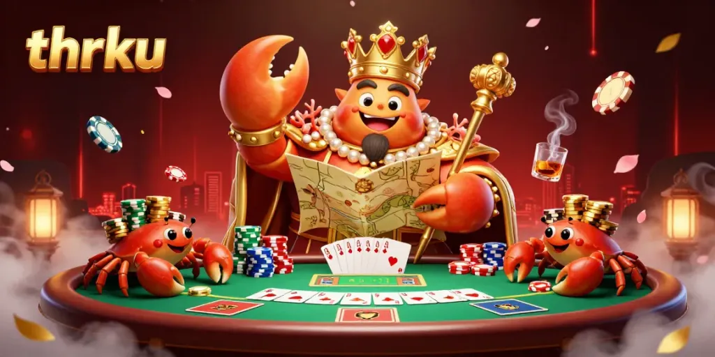 Participate in thrilling games as the massive golden crab emperor leads the excitement at thr ku casino.