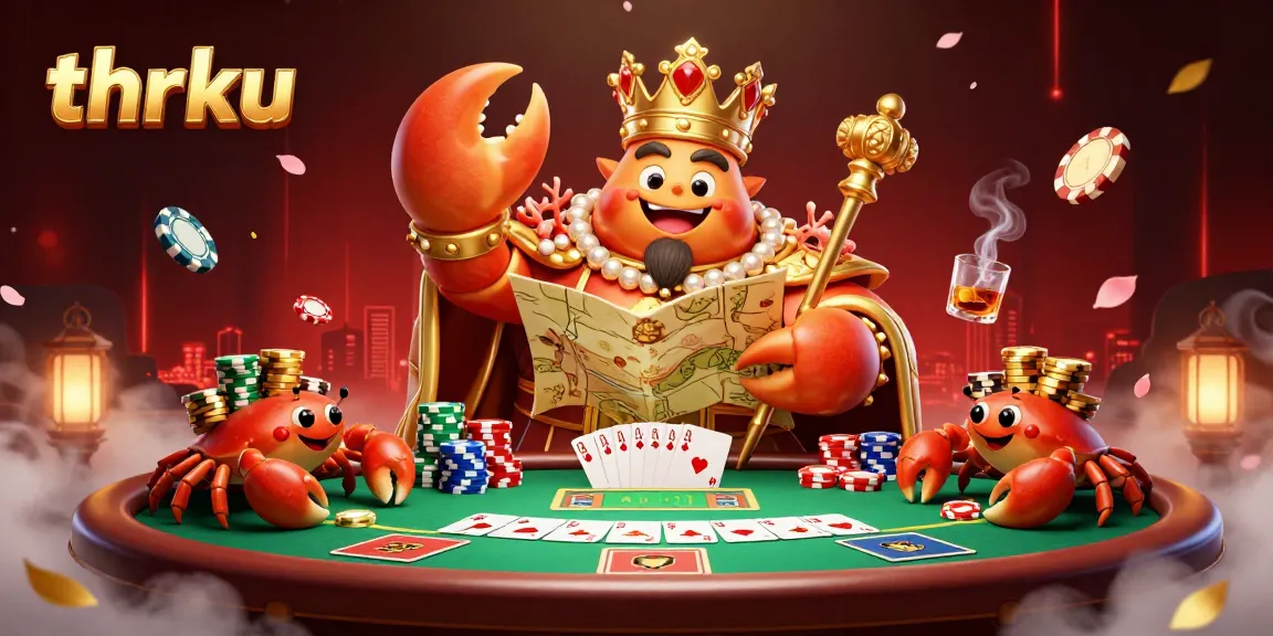 Participate in thrilling games as the massive golden crab emperor leads the excitement at thr ku casino.