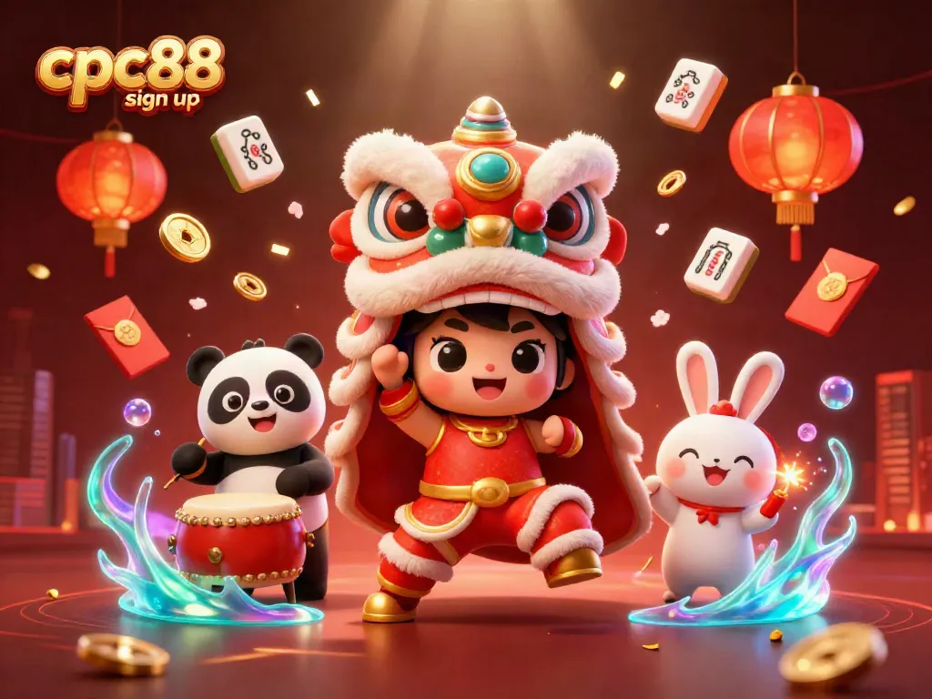 Experience exciting gaming with cpc88 sign up and vibrant characters in a 3D casino scene.