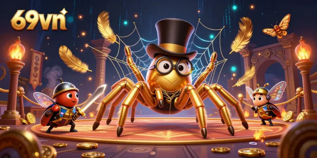 Experience thrilling gameplay in 69vn's vibrant casino atmosphere filled with golden rewards and adventure.