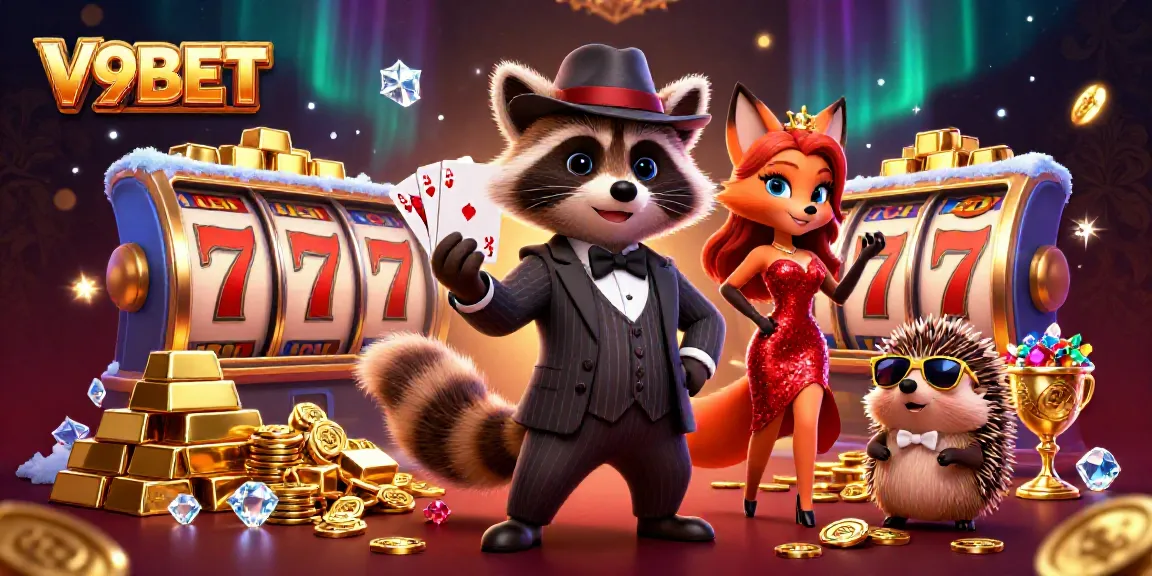 Experience thrilling casino excitement with V9BET featuring charming characters and dynamic gaming elements.