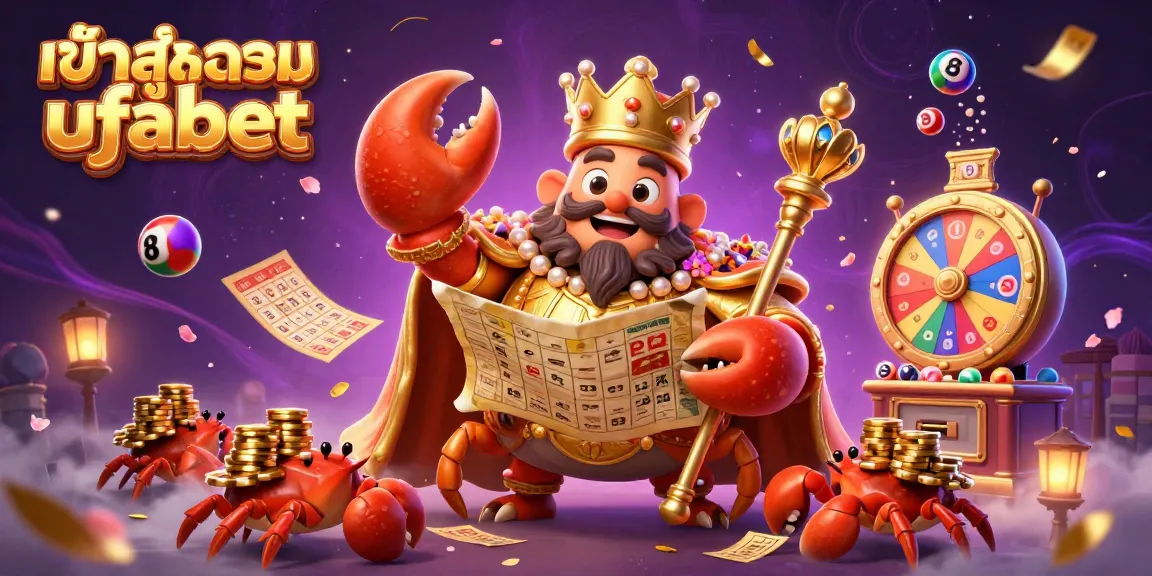 Experience the excitement of gambling with the 3D crab emperor in the universe of เข้าสู่ระบบ ufabet and lottery elements.