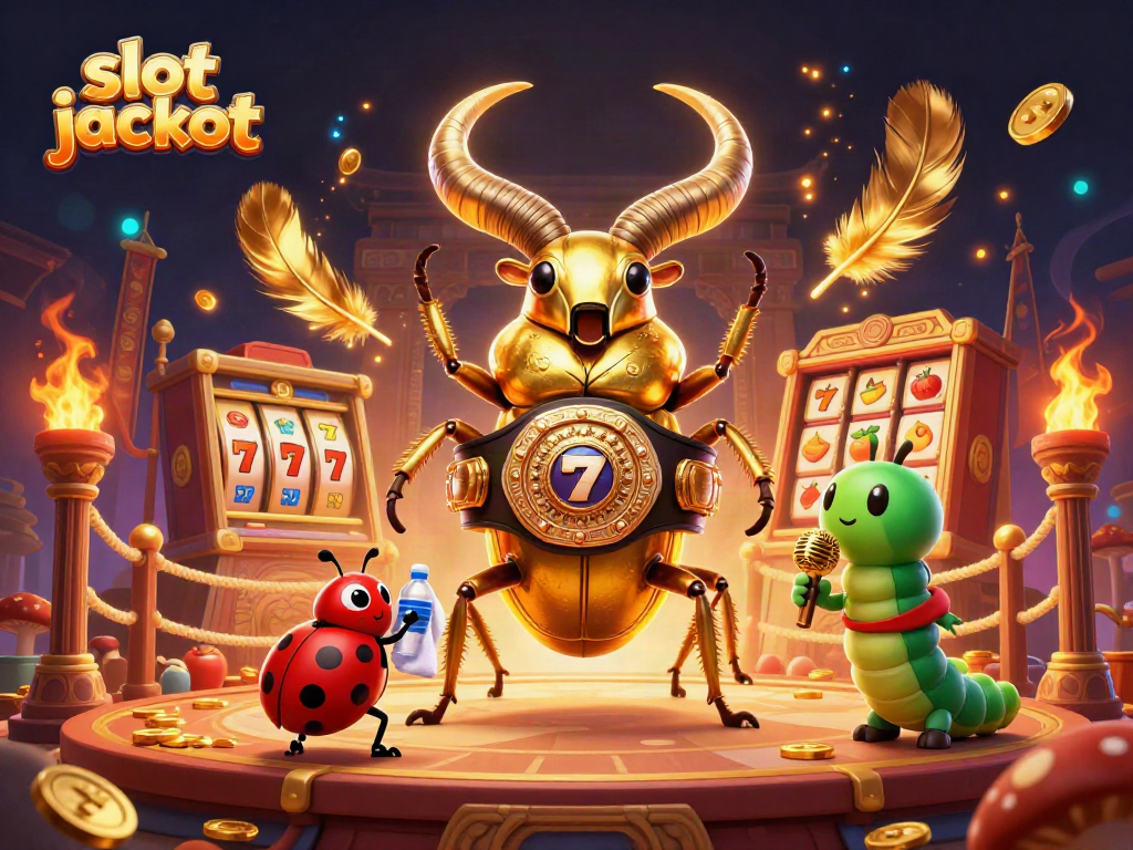 Experience the excitement of slot jackpots with a stunning 3D illustration portraying dynamic characters in a vibrant casino setting.