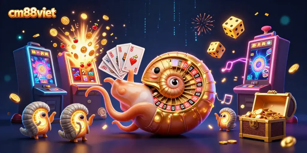 Experience the excitement of cm88viet with vibrant casino elements bursting with color and energy.